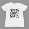 Black t-shirt with Grandma Gave Me That Chain Quote Friday Movie /Sweatshirt close-up