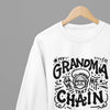 Black t-shirt with Grandma Gave Me That Chain Quote Friday Movie /Sweatshirt front view
