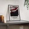 Great American Ball Park map print framed and leaning on a sideboard