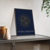 Great Conjunction print framed and leaning on a sideboard