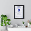 Greece Euro 2004 Final Poster - Angelos Charisteas 9 Header v Portugal Shirt Print framed on a living room wall