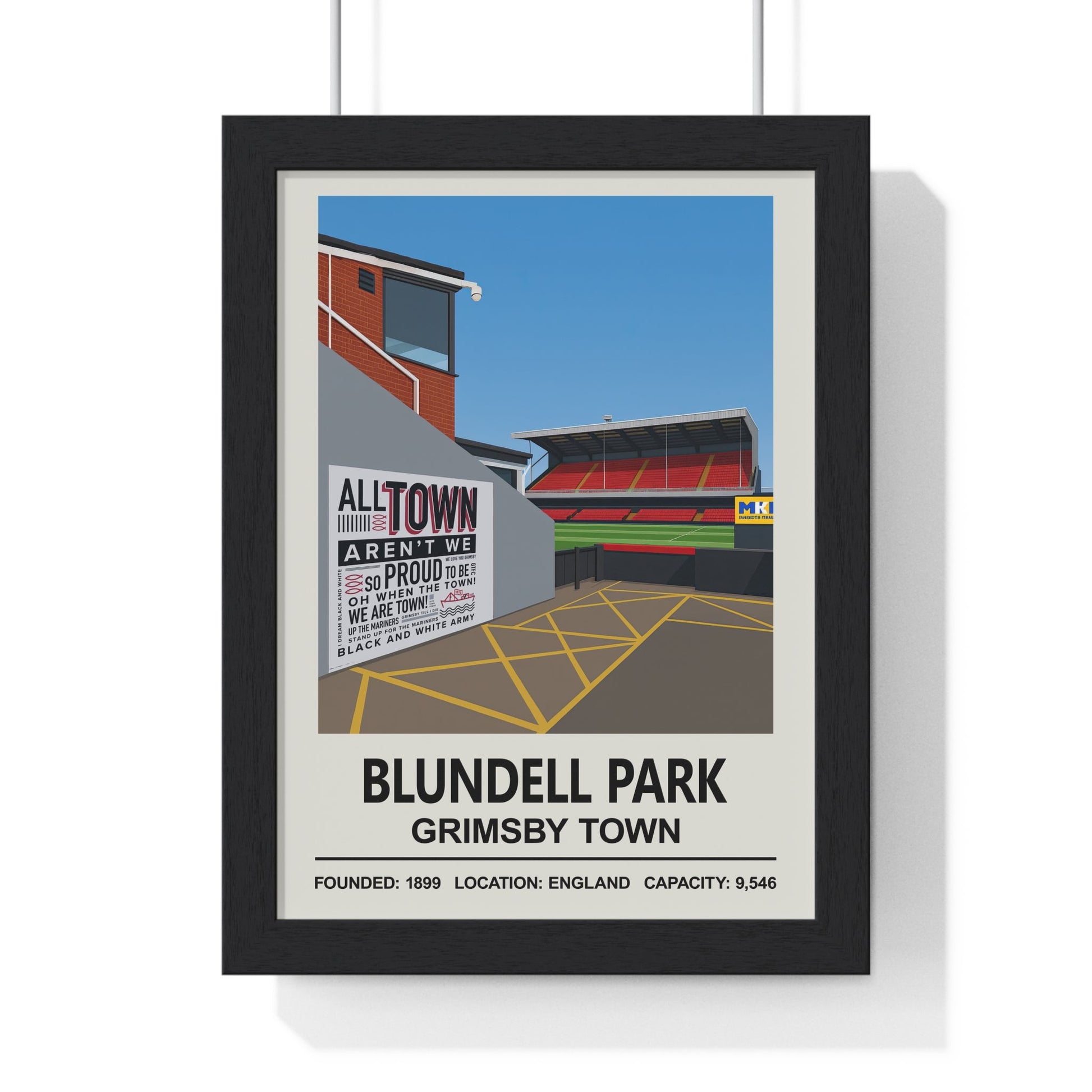 Grimsby Town Blundell Park Stadium Print poster wall art print UK home decor