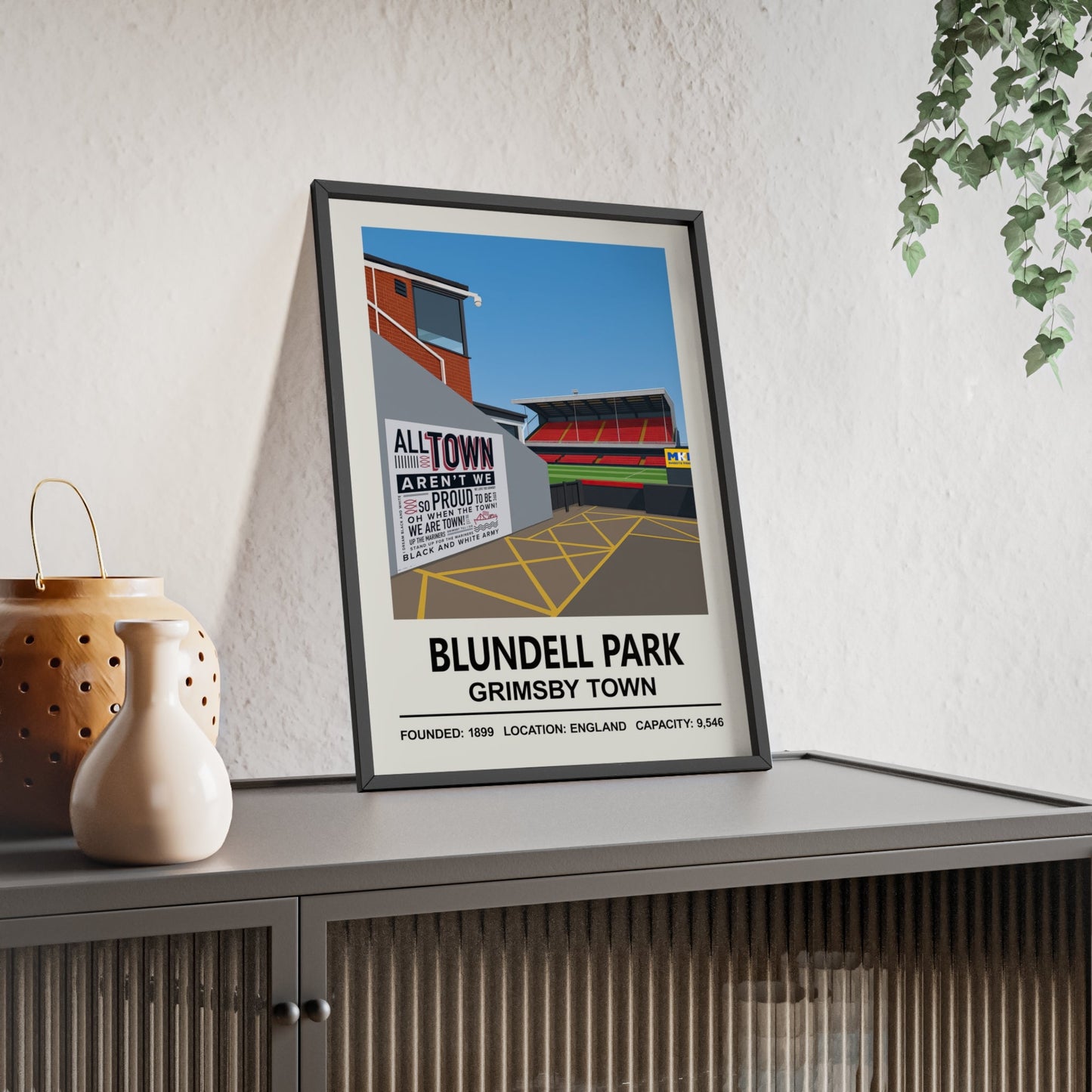 Grimsby Town Blundell Park Stadium Print poster wall art print UK home decor