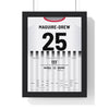Grimsby Town Play-Off Final 2022 Poster - Jordan Maguire-Drew 25 Shirt Print framed in a black frame, ready to hang