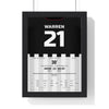 Grimsby Town v Man Utd League Cup 2025 Poster - Warren 21 Shirt Print framed in a black frame, ready to hang