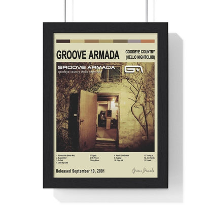 Groove Armada - Goodbye Country (Hello Nightclub) Album Cover Poster - Poster Kingz - A5 (unframed) - Vintage - 