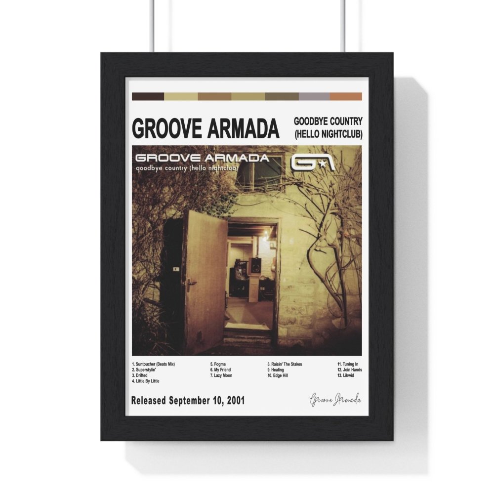 Groove Armada - Goodbye Country (Hello Nightclub) Album Cover Poster - Poster Kingz - A5 (unframed) - White - 