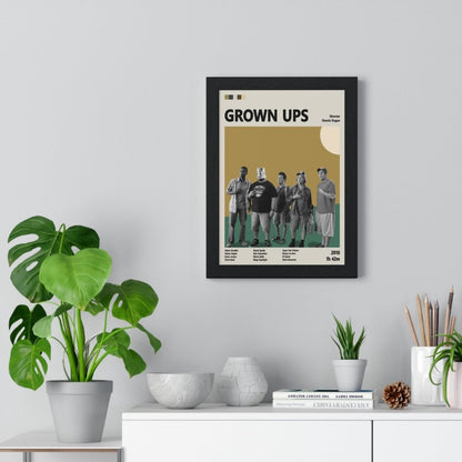 Grown Ups Minimalist Poster – Fun Comedy Art Print - Poster Kingz - A5 (unframed) - 