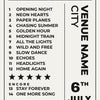 Personalised Concert Setlist Print - design detail