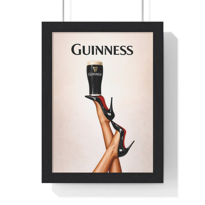 Framed Guinness Beer Fashion - Home Bar Decor Print print