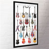 Framed Guitar Heaven Legendary Electric Guitars maxi poster