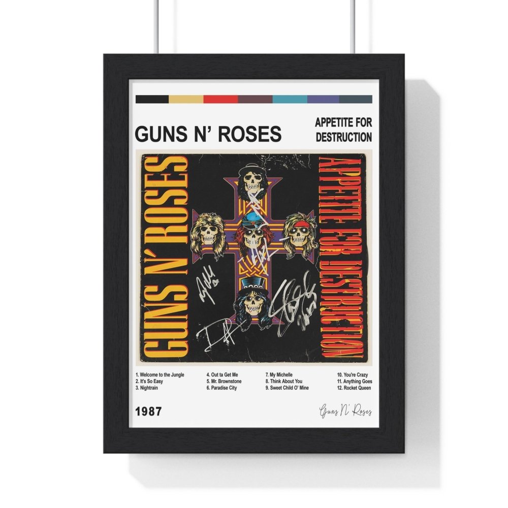 Guns n Roses - Album Posters - Poster Kingz - A5 (unframed) - White - Appetite for Destruction