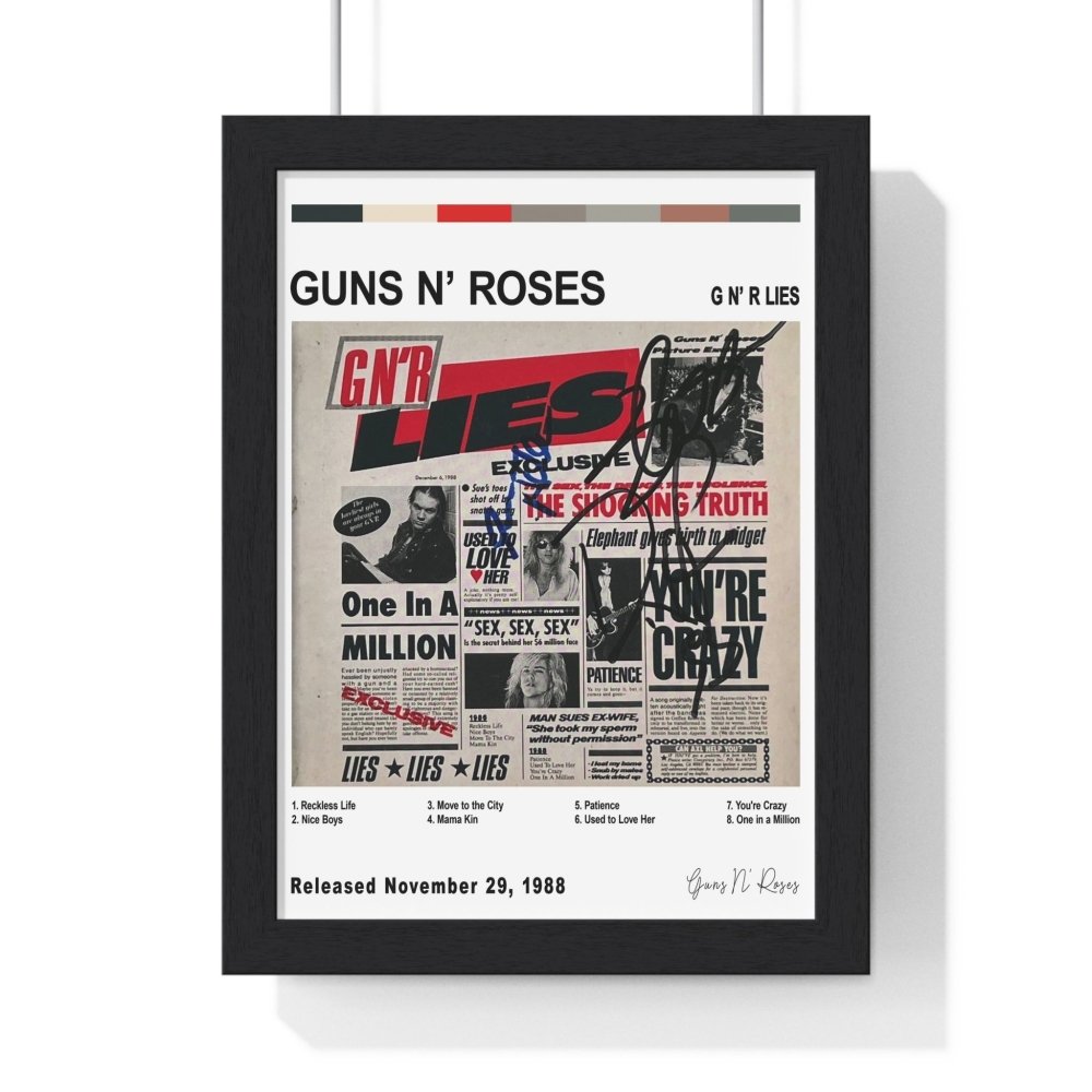 Guns n Roses - Album Posters - Poster Kingz - A5 (unframed) - White - G N’ R Lies