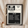 Personalised I Was There Gig Print - Lifestyle - leaning in a frame with dried flowers