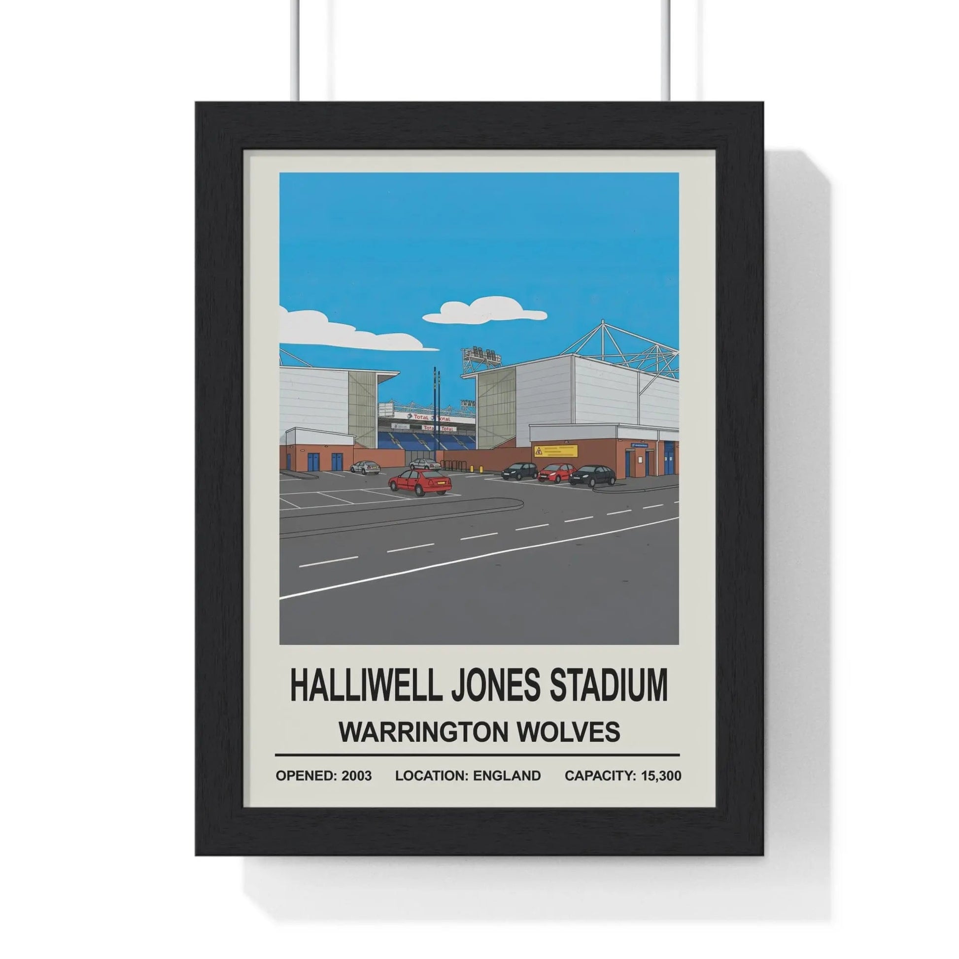 Framed Halliwell Jones Stadium Warrington Wolves poster