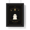 Halloween Tarot Card Print - framed Halloween tarot card print, The Ghost in gold on black