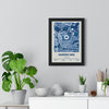 Hampden Park Scotland football stadium map poster framed on wall