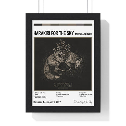 Harakiri for the Sky - Aokigahara MMXXII Album Cover Poster - Poster Kingz - A5 (unframed) - White - 