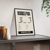Botham's Ashes Headingley 1981 print framed and leaning on a sideboard