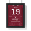 Hearts Scottish Cup Final 2012 Poster - Rudi Skacel 19 Hampden 5-1 Shirt Print framed in a black frame, ready to hang