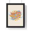 Framed Here Comes The Sun Lyric poster