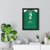 Hibernian Scottish Cup Final 2016 Poster - David Gray 2 Hampden Shirt Print framed on a living room wall