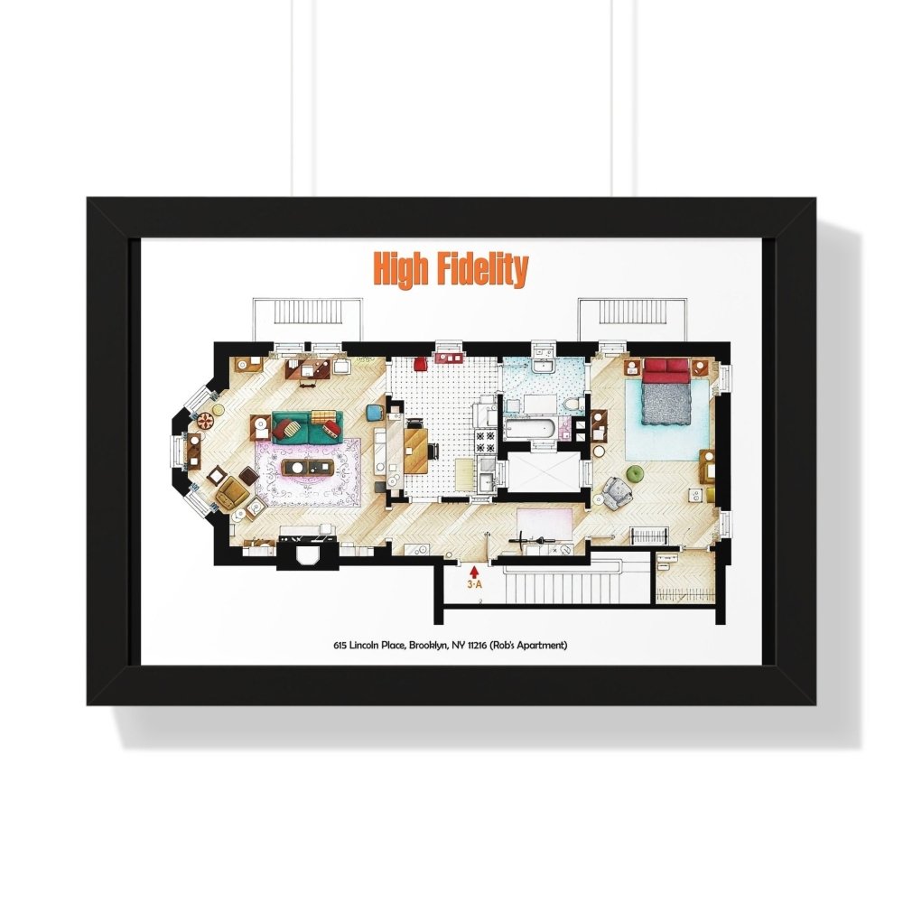 High Fidelity Movie Apartment Floor Plan - Poster Kingz