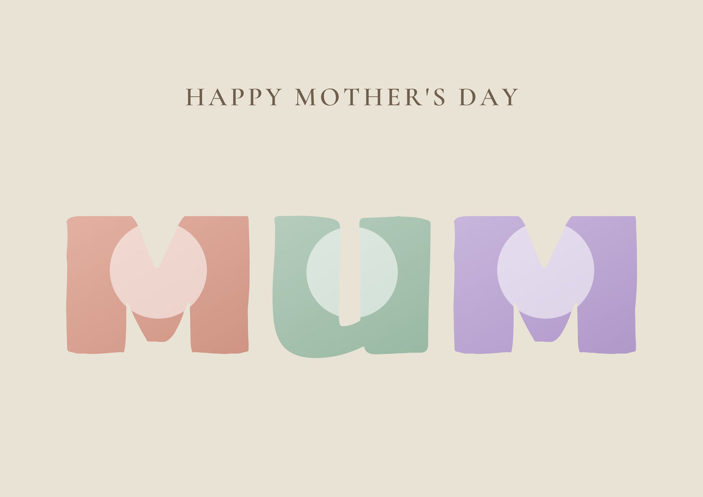 Custom Mother's Day MUM poster made with three family photographs