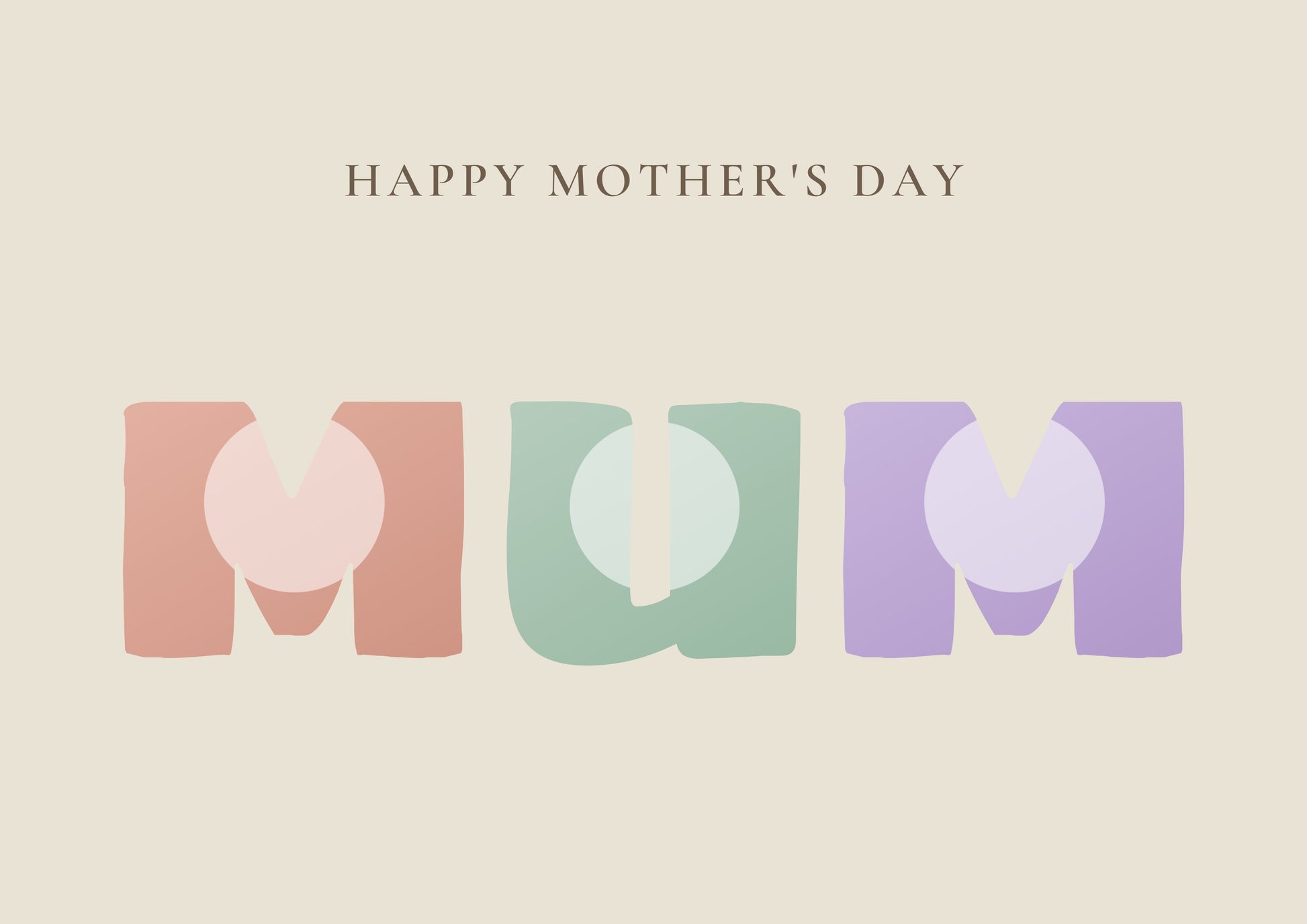 Custom Mother's Day MUM poster made with three family photographs