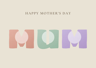 Custom Mother's Day MUM poster made with three family photographs