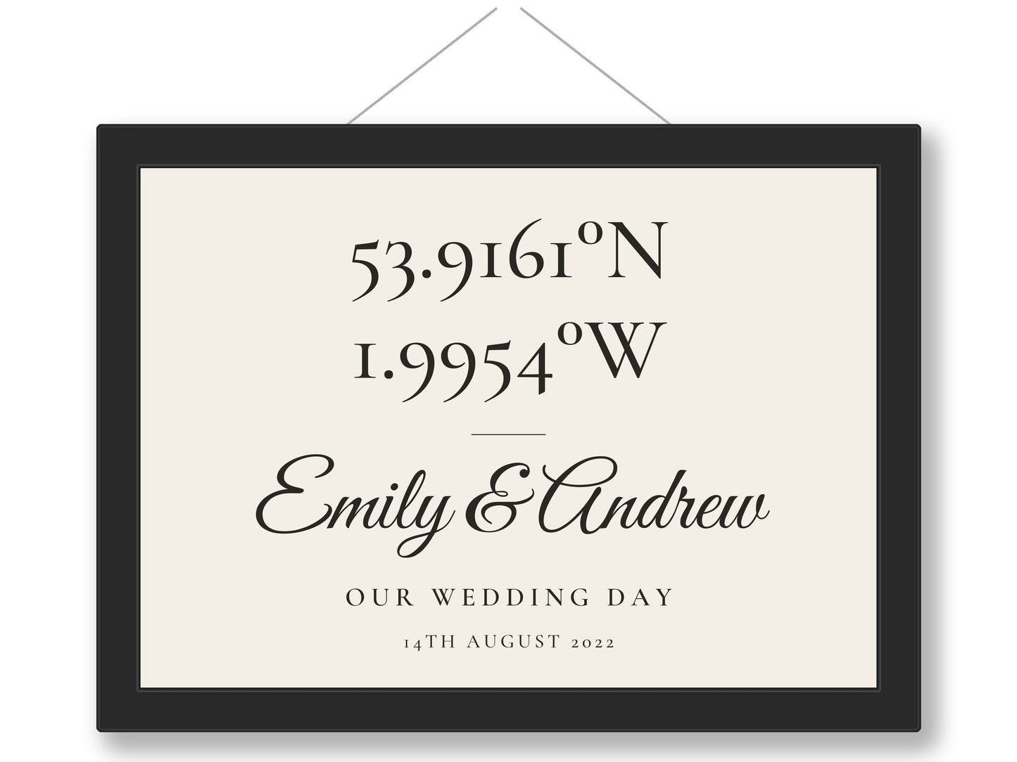 Personalised coordinates print custom location keepsake poster