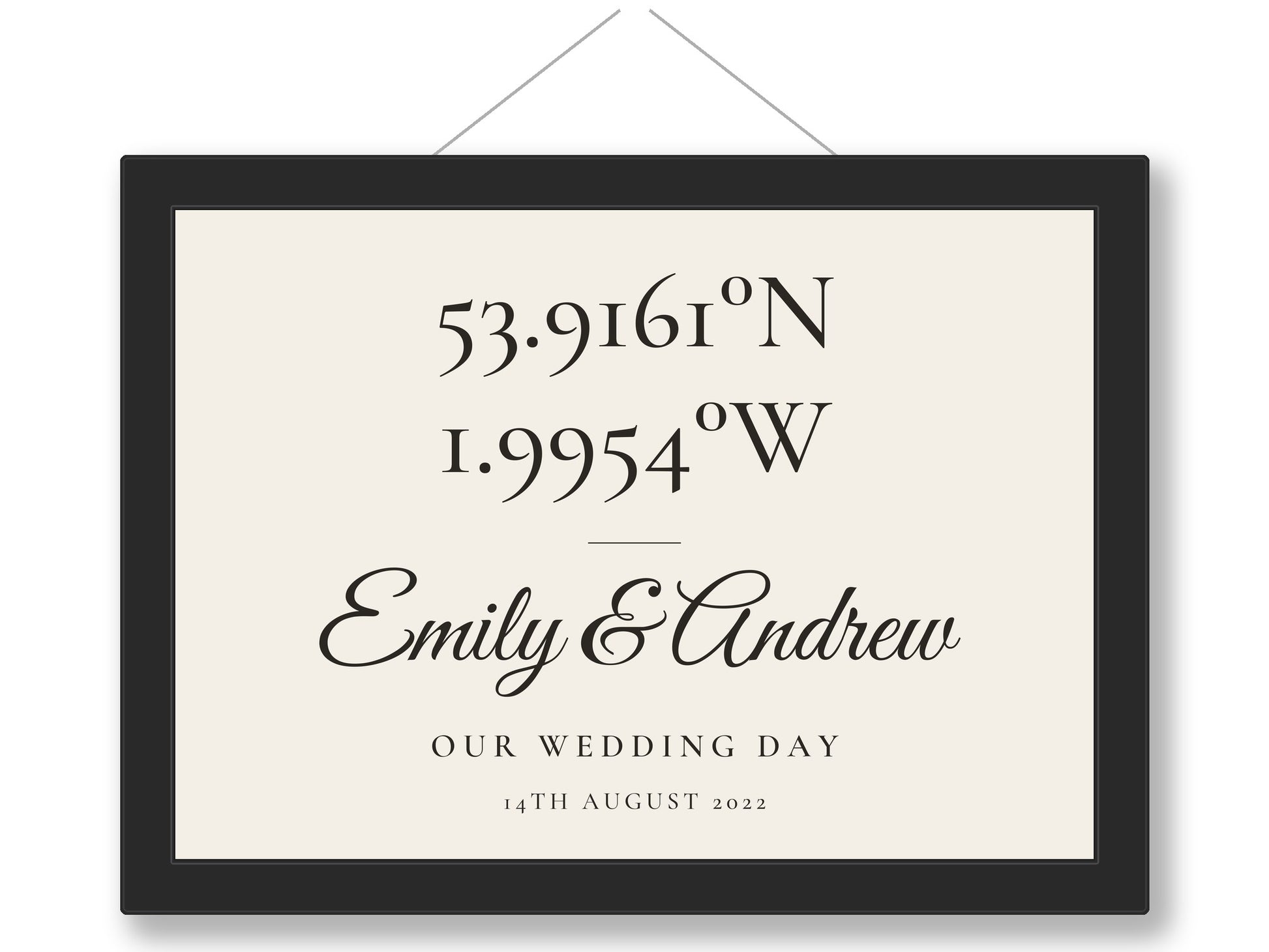 Personalised coordinates print custom location keepsake poster