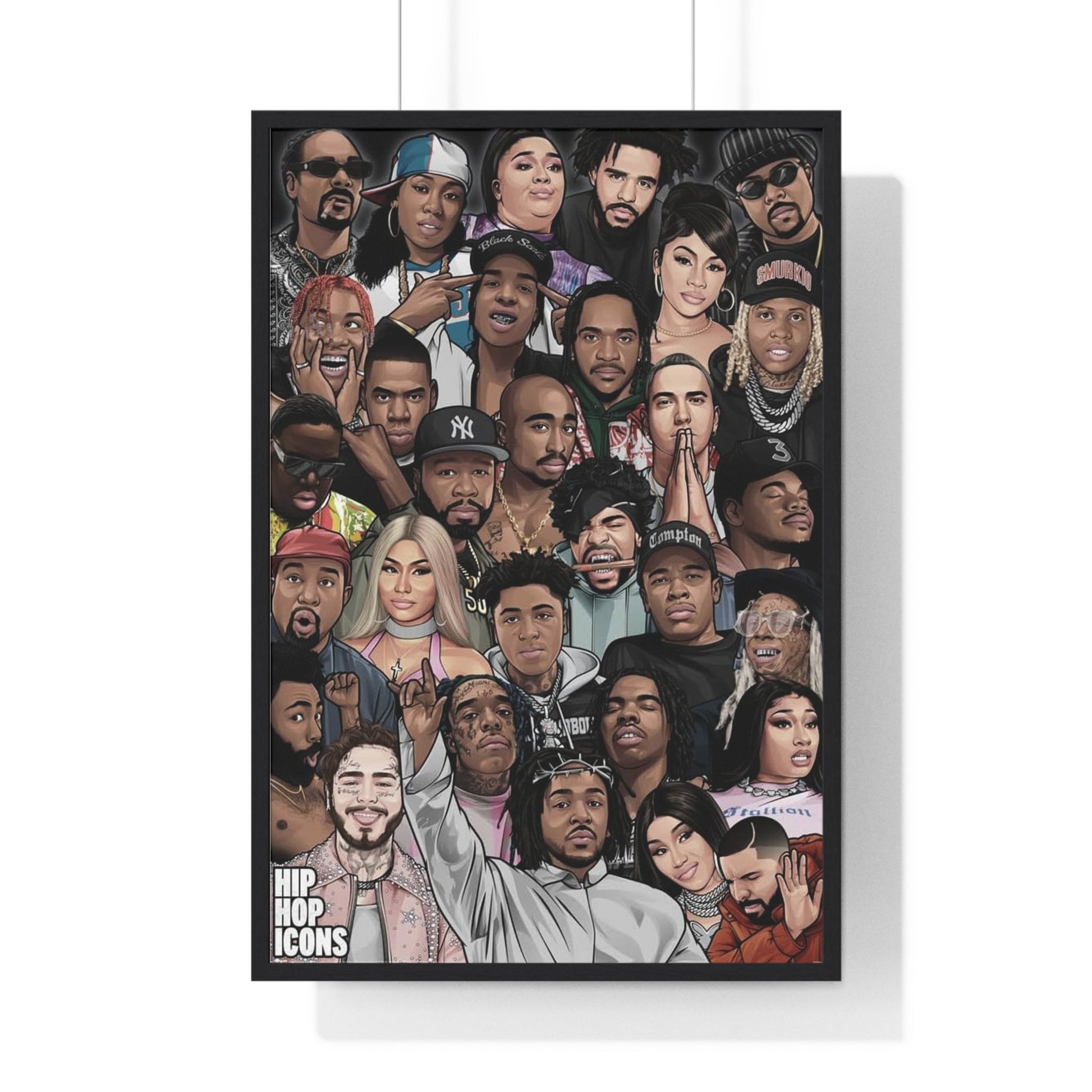 Framed Hip Hop Icons Collage maxi poster