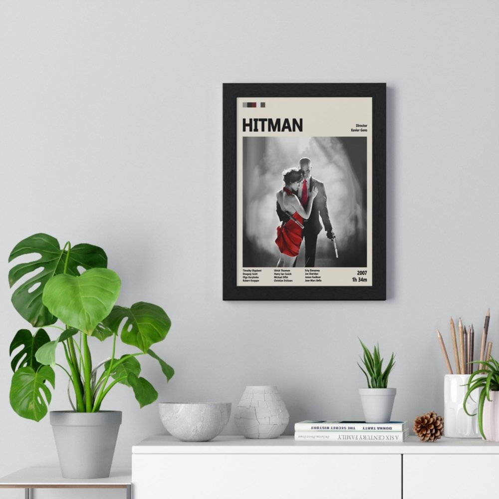 Hitman Minimalist Poster – Stylish Action Art Print - Poster Kingz - A5 (unframed) - 