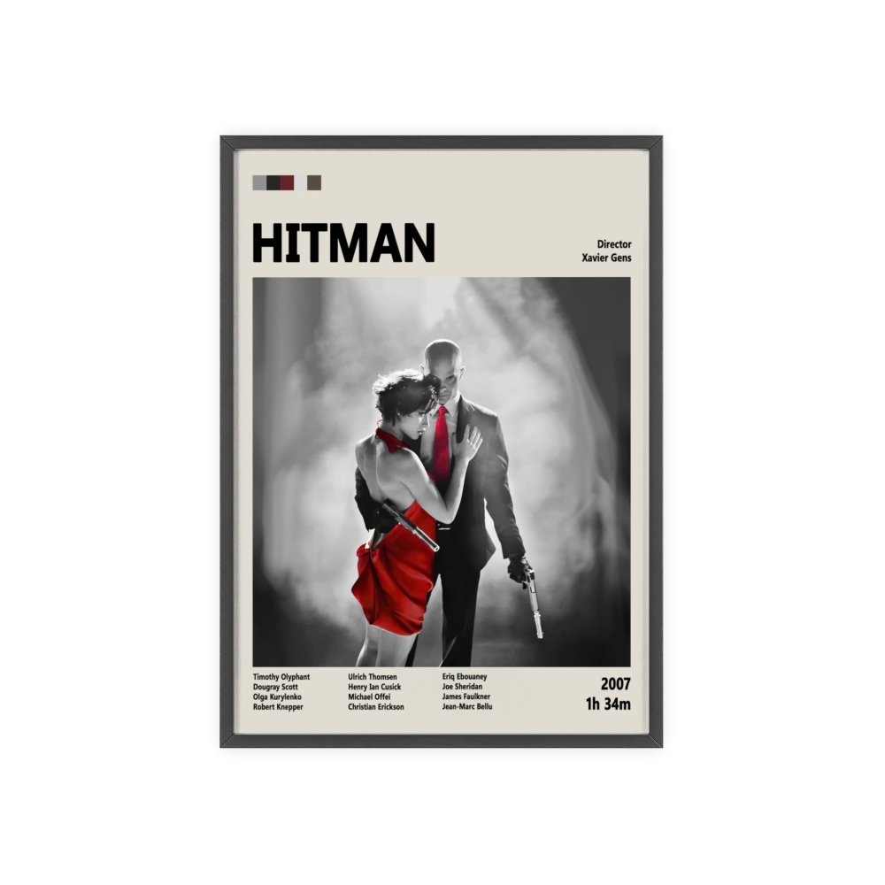 Hitman Minimalist Poster – Stylish Action Art Print - Poster Kingz - A5 (unframed) - 