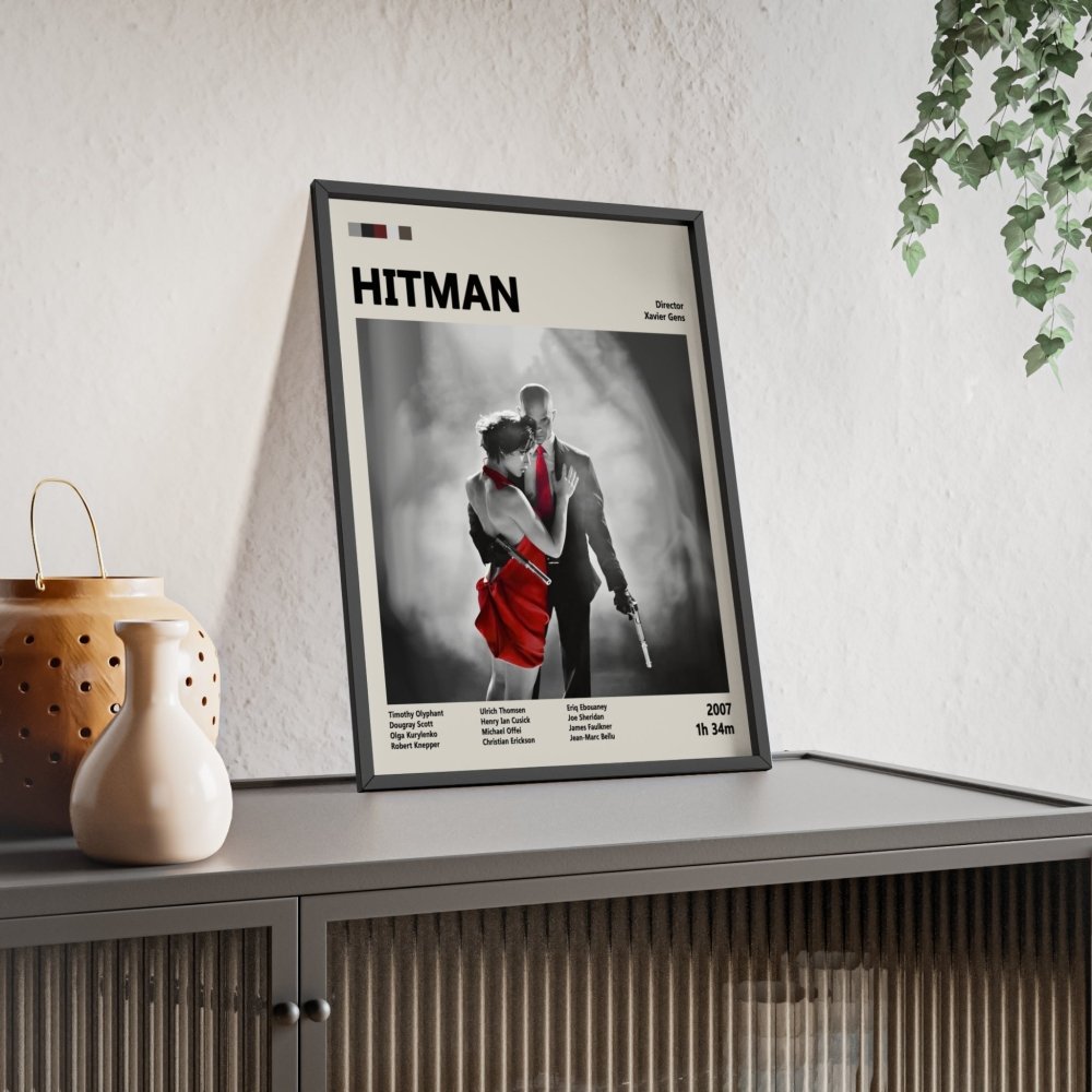 Hitman Minimalist Poster – Stylish Action Art Print - Poster Kingz - A5 (unframed) - 