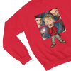 Blue t-shirt with Home Alone Christmas Jumper & - Kevin McCallister Parody wall display