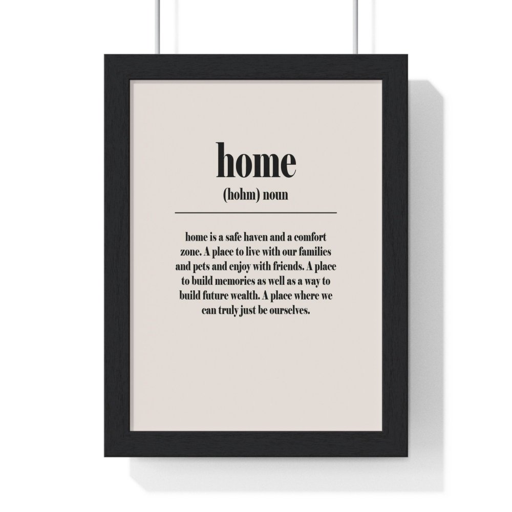 Home Definition Poster Wall Art - Poster Kingz