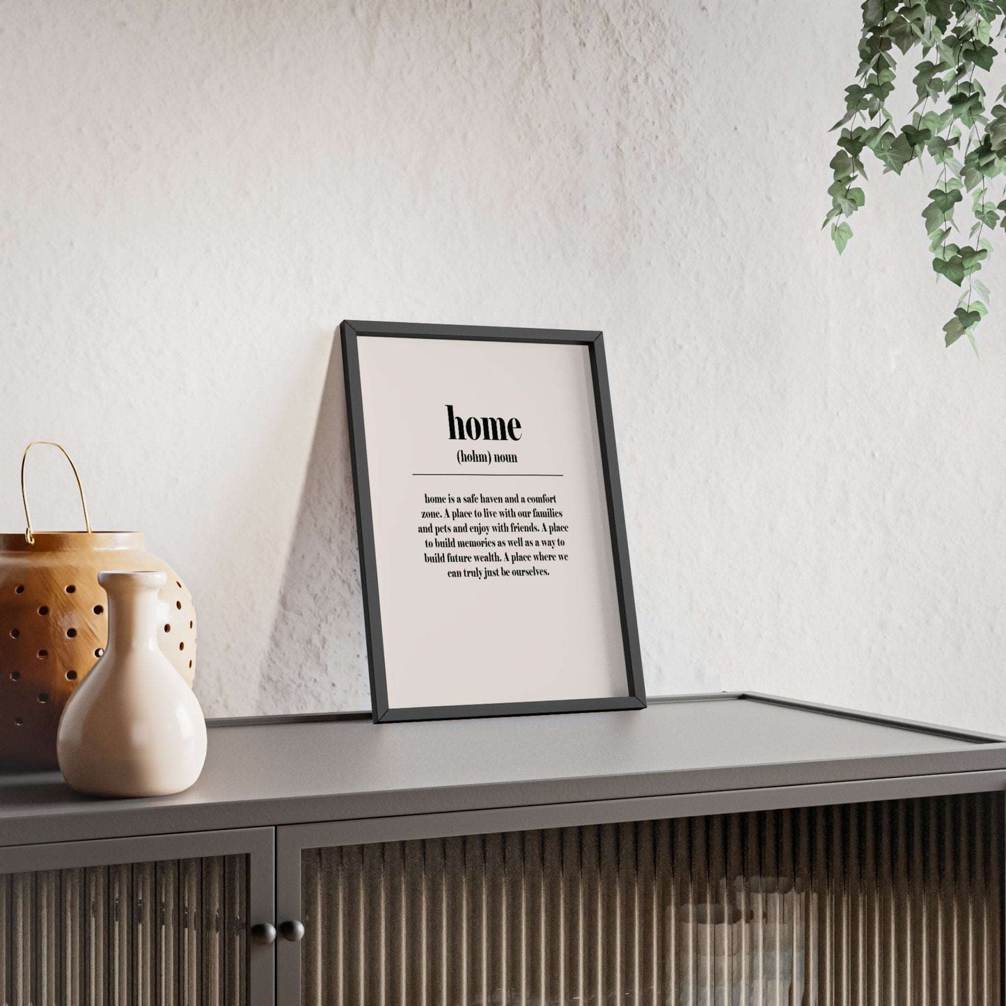 Framed Home Definition poster close-up