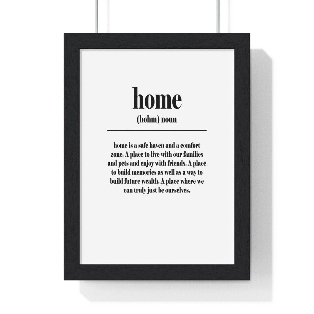 Home Definition Poster Wall Art - Poster Kingz