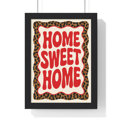 Framed Home Sweet Home Bold Leopard Print print