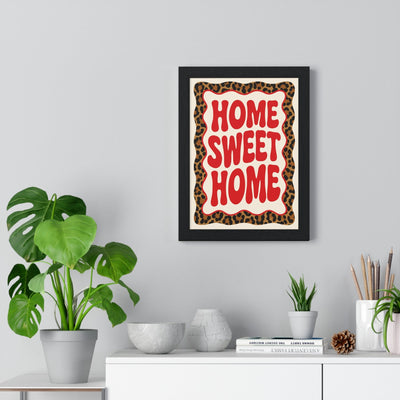 Framed Home Sweet Home Bold Leopard Print print