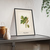 Hops and Barley Print framed and leaning on a sideboard