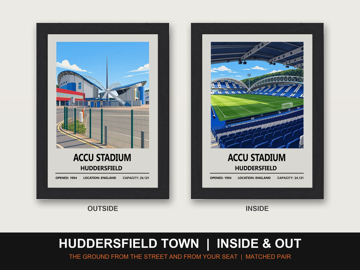 Huddersfield Town Inside & Out Stadium Set | Accu Stadium + Inside Stadium Prints