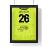 Huddersfield Town Play-Off Final 2017 Poster - Christopher Schindler 26 Winning Penalty Shirt Print framed in a black frame, ready to hang