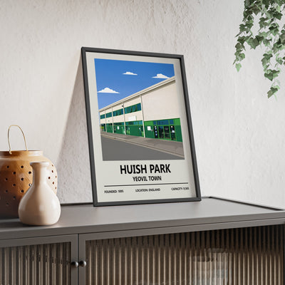 Framed Huish Park Yeovil Town poster
