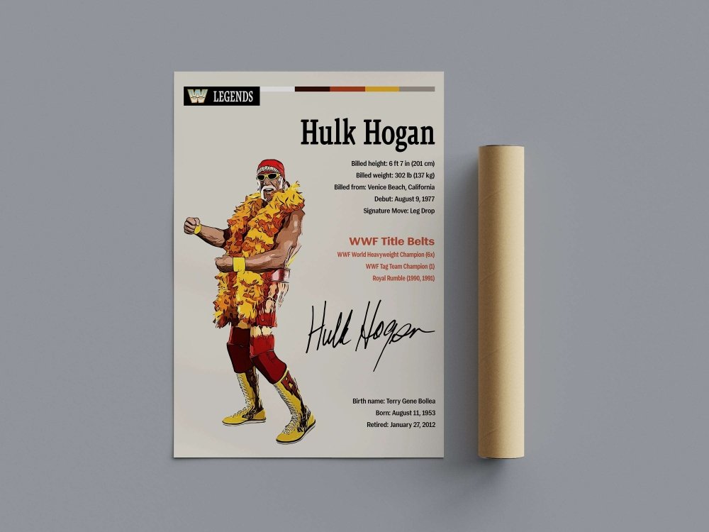 Hulk Hogan Wrestling Poster - Poster Kingz