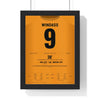 Hull City Play-Off Final 2008 Poster - Dean Windass 9 Wembley Volley framed in a black frame, ready to hang