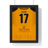 Hull City Play-Off Final 2016 Poster - Mohamed Diame 17 Wembley Shirt Print framed in a black frame, ready to hang