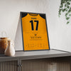 Hull City Play-Off Final 2016 Poster - Mohamed Diame 17 Wembley Shirt Print framed and leaning on a sideboard